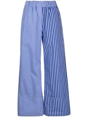 Baum Und Pferdgarten stripe-pattern wide-leg trousers - Blue