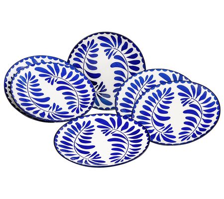Baum Vina Blue - 6pc Set of Dinner Plates