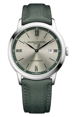 Baume & Mercier Classima 10696 Automatic Canvas Strap Watch