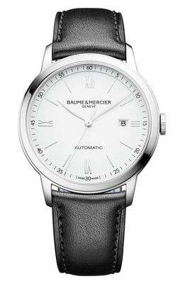 Baume & Mercier Classima Automatic Leather Strap Watch