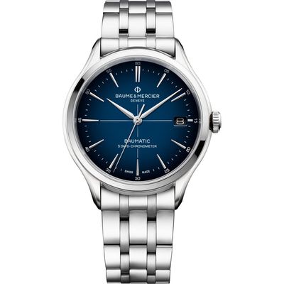 Baume & Mercier Clifton Baumatic 10468 Automatic Bracelet Watch, 40mm in Gradient Blue 