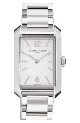 Baume & Mercier Hampton Bracelet Watch, 43mm in Opaline White/Silver 