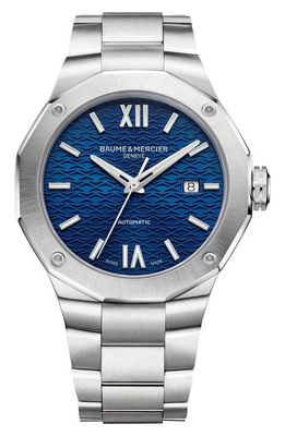 Baume & Mercier Riviera 10620 Automatic Bracelet Watch, 42mm in Blue 