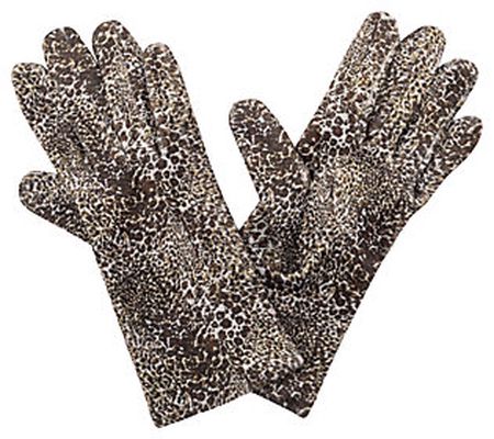 Bay Sky by San Diego Hat Co. Leopard Print Flee ce Gloves