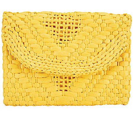 Bay Sky by San Diego Hat Woven Paper Clutch