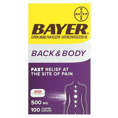 Bayer, Back & Body, 500 mg , 100 Coated Caplets