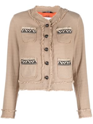 Bazar Deluxe button-up cropped jacket - Neutrals
