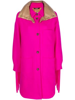 Bazar Deluxe fringed virgin-wool blend cardigan - Pink