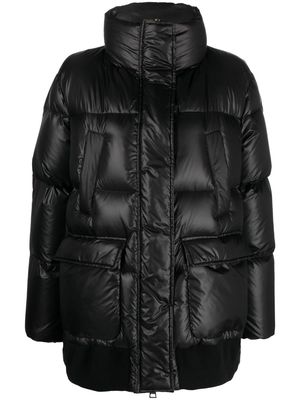 Bazar Deluxe padded leather press-stud jacket - Black