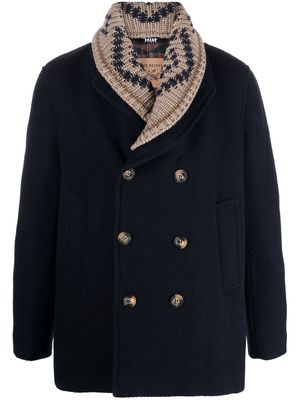 Bazar Deluxe shawl-collar double-breasted coat - Blue