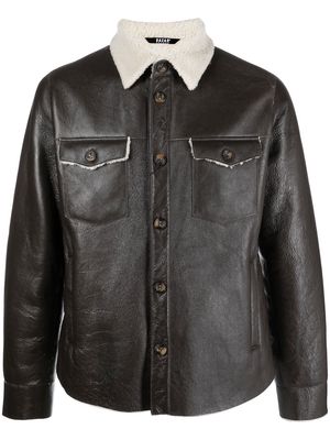 Bazar Deluxe shearling-collar leather jacket - Brown