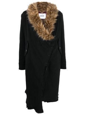 Bazar Deluxe wool-blend cardigan coat - Black