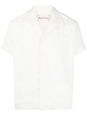 Baziszt embroidered short-sleeve shirt - Neutrals