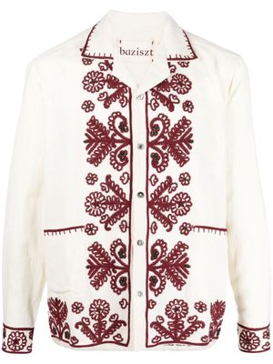 Baziszt Fouger embroidered shirt - Neutrals