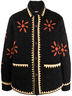 Baziszt graphic-print quilted shirt jacket - Black