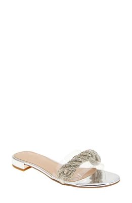 bcbg Darli Slide Sandal in Silver/Clear
