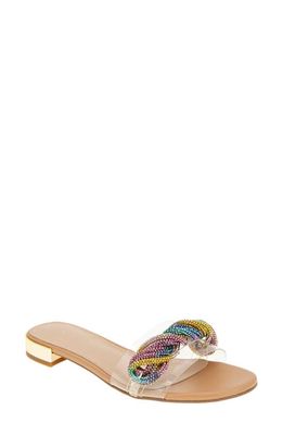 bcbg Darli Slide Sandal in Tan Rainbow Multi