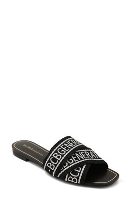 bcbg Kala Slide Sandal in Black/white