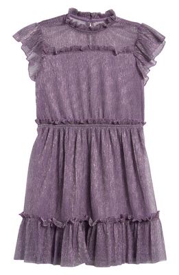 bcbg Kids' Metallic Pleated Dress in Lavender