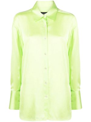 BCBG Max Azria button-up satin shirt - Green