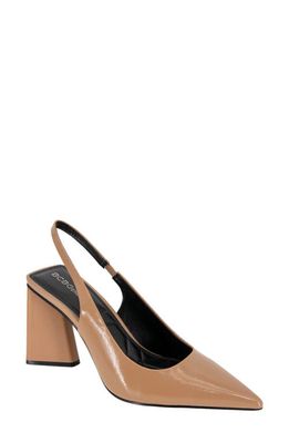 bcbg Trina Pointed Toe Slingback Pump in Tan Patent