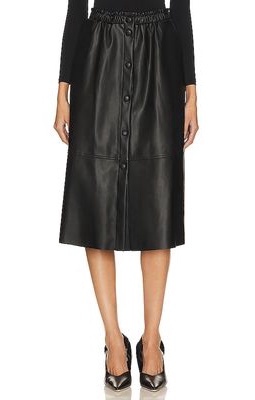 BCBGeneration Faux Leather Midi Skirt in Black