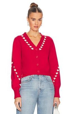 BCBGeneration Heart Sweater in Red