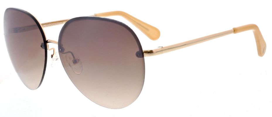 BCBGeneration Large Semi-Rimless Round Sunglasses in Shiny