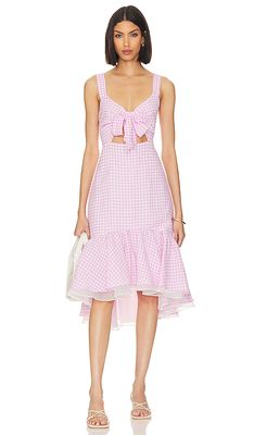 BCBGeneration Tie Front Dress in Pink
