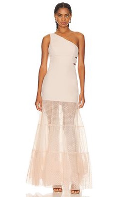 BCBGMAXAZRIA Long Evening Dress in Blush