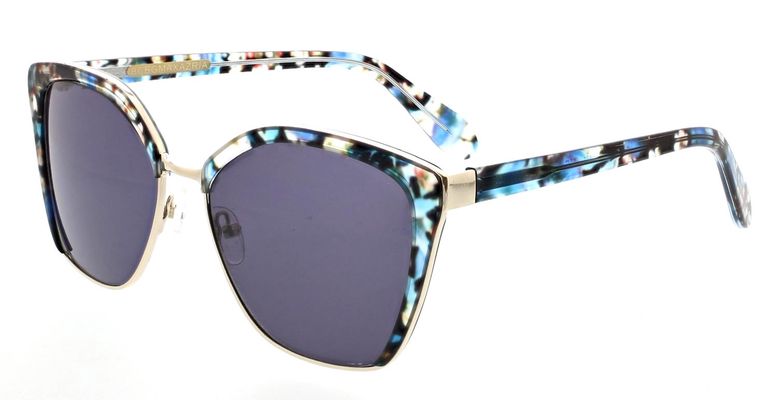 BCBGMaxazria Multicolor Tortoise Cat Eye Sunglasses in Blue