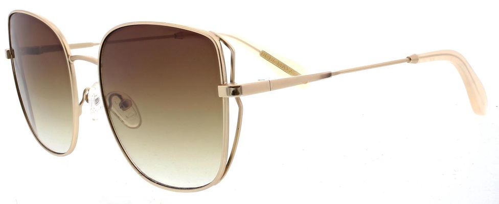 BCBGMaxazria Vented Square Frame Sunglasses in Shiny Rose
