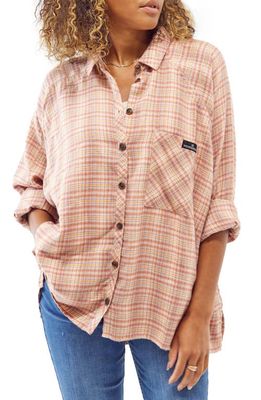 BDG Urban Outfitters Brendan Plaid Flannel Button-Up Shirt in Pink