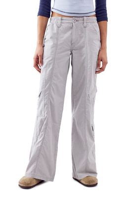 BDG Urban Outfitters Cotton Wide Leg Cargo Pants in Stone