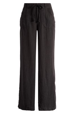 BDG Urban Outfitters Drawstring Waist Linen Pants in Black