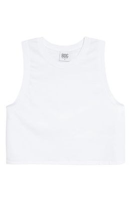 BDG Urban Outfitters Dropped Armhole Crop Burnout Tank in White