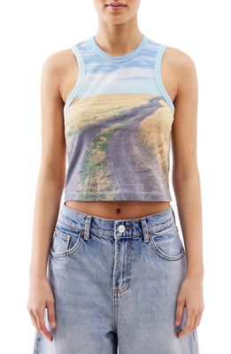 BDG Urban Outfitters Field Photorealistic Graphic Tank in Blue