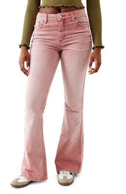 BDG Urban Outfitters Flare Leg Stretch Cotton Corduroy Pants in Dark Pink