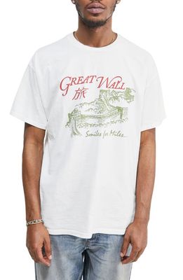 BDG Urban Outfitters Great Wall Smiles Graphic Tee in White