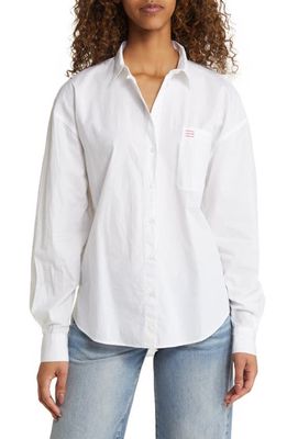 BDG Urban Outfitters Hollie Cotton Button-Up Shirt in White