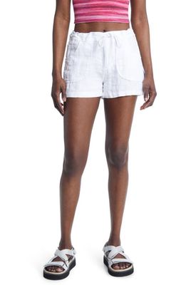 BDG Urban Outfitters Linen Drawstring Shorts in White