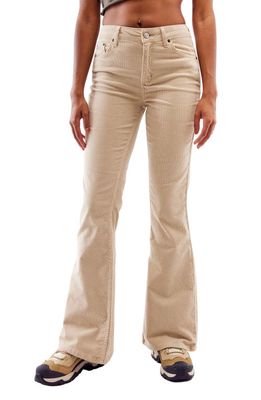 BDG Urban Outfitters Mid Rise Flare Corduroy Pants in Cream