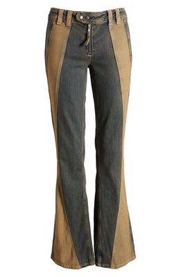 BDG Urban Outfitters Motocross Mid Rise Flare Jeans in Mid Wash