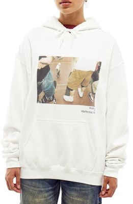 BDG Urban Outfitters Museum of Youth Cotton Blend Hoodie in White