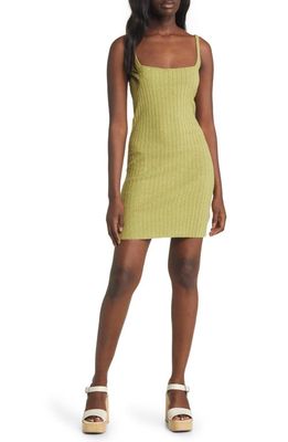 BDG Urban Outfitters Ribbed Cami Minidress in Green