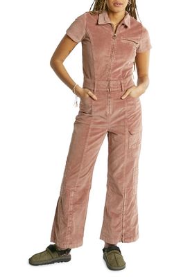 BDG Urban Outfitters Stretch Corduroy Utility Jumpsuit in Mauve