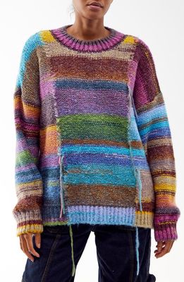 BDG Urban Outfitters Stripe Oversize Sweater in Multi