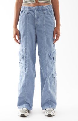 BDG Urban Outfitters Y2K Corduroy Cargo Pants in Baby Blue