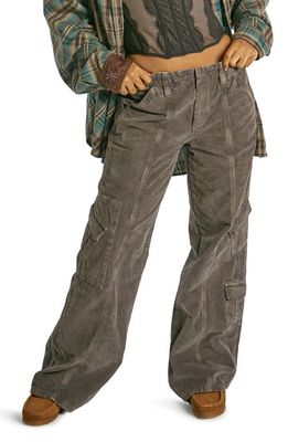 BDG Urban Outfitters Y2K Corduroy Cargo Pants in Dark Grey