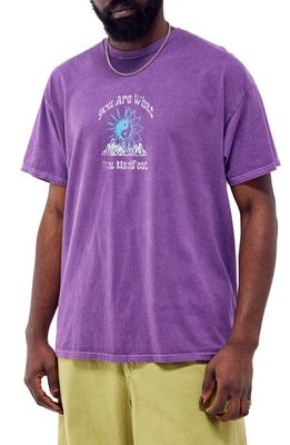 BDG Urban Outfitters You Are What You Manifest Cotton Graphic Tee in Purple